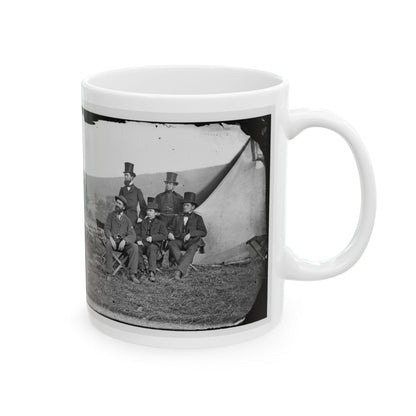 Antietam, Maryland. Allan Pinkerton And Visitors From Washington (U.S. Civil War) White Coffee Mug