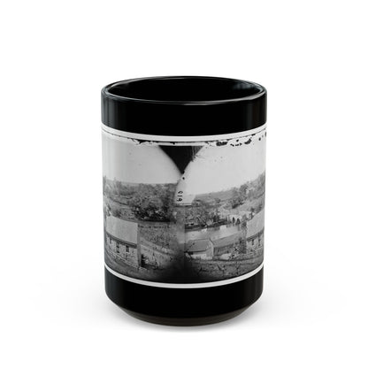 Antietam, Maryland. Antietam Bridge, Eastern View (U.S. Civil War) Black Coffee Mug-15oz-The Sticker Space