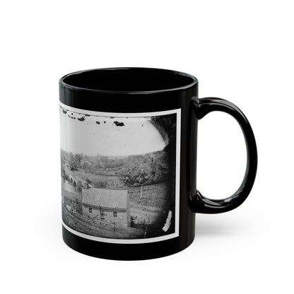 Antietam, Maryland. Antietam Bridge, Eastern View (U.S. Civil War) Black Coffee Mug-The Sticker Space