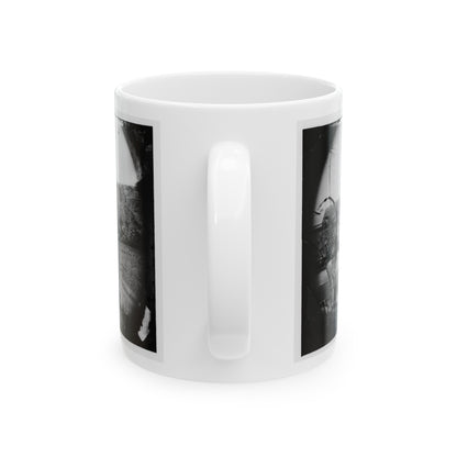 Antietam, Maryland. Antietam Bridge, Eastern View (U.S. Civil War) White Coffee Mug-The Sticker Space