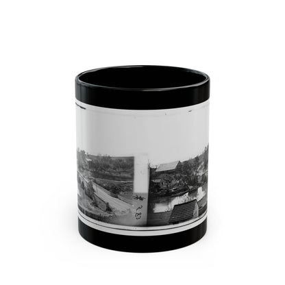 Antietam, Maryland. Antietam Bridge, Looking Across Stream (U.S. Civil War) Black Coffee Mug