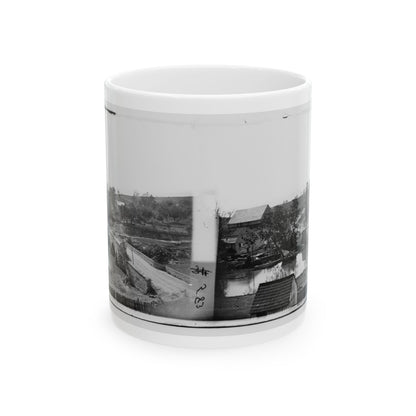 Antietam, Maryland. Antietam Bridge, Looking Across Stream (U.S. Civil War) White Coffee Mug