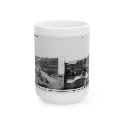 Antietam, Maryland. Antietam Bridge, Looking Across Stream (U.S. Civil War) White Coffee Mug