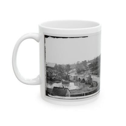 Antietam, Maryland. Antietam Bridge, Looking Across Stream (U.S. Civil War) White Coffee Mug