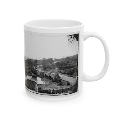 Antietam, Maryland. Antietam Bridge, Looking Across Stream (U.S. Civil War) White Coffee Mug