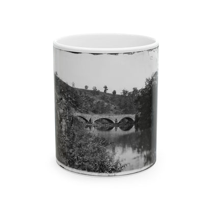 Antietam, Maryland. Antietam Bridge, Looking Down Stream (U.S. Civil War) White Coffee Mug