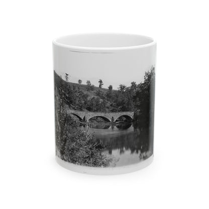 Antietam, Maryland. Antietam Bridge Looking Down Stream (U.S. Civil War) White Coffee Mug