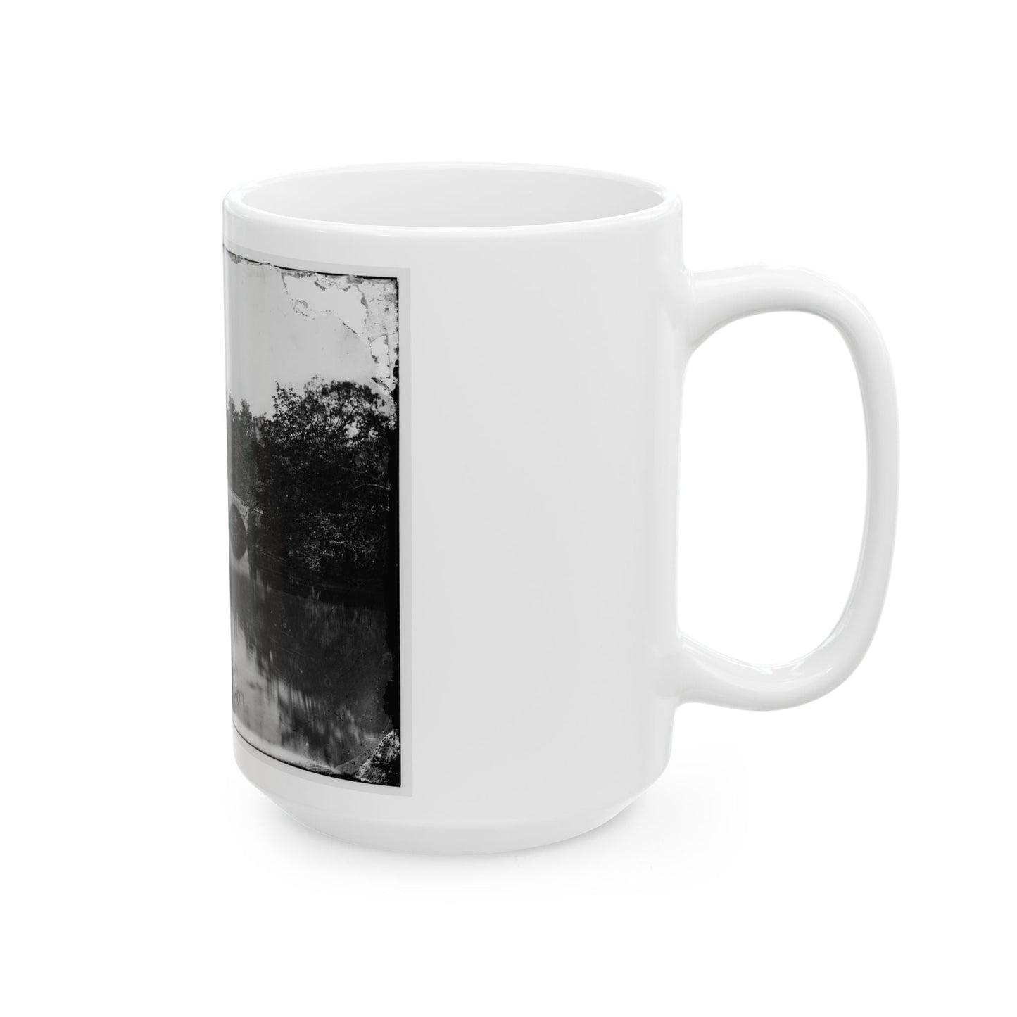 Antietam, Maryland. Antietam Bridge, Looking Down Stream (U.S. Civil War) White Coffee Mug