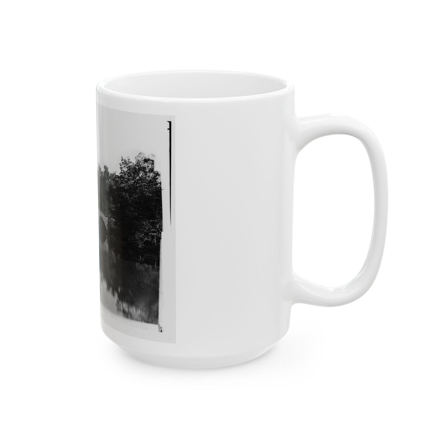 Antietam, Maryland. Antietam Bridge Looking Down Stream (U.S. Civil War) White Coffee Mug