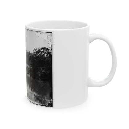 Antietam, Maryland. Antietam Bridge, Looking Down Stream (U.S. Civil War) White Coffee Mug