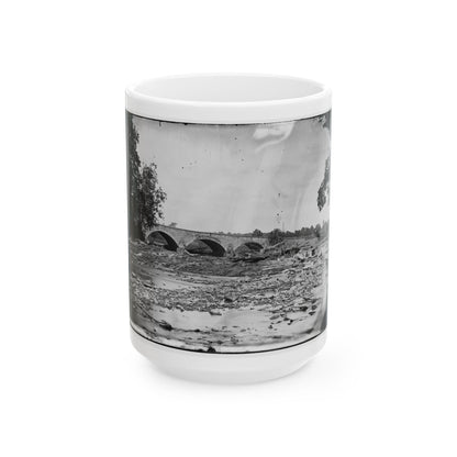 Antietam, Maryland. Antietam Bridge On Sharpsburg And Boonsboro Turnpike (U.S. Civil War) White Coffee Mug