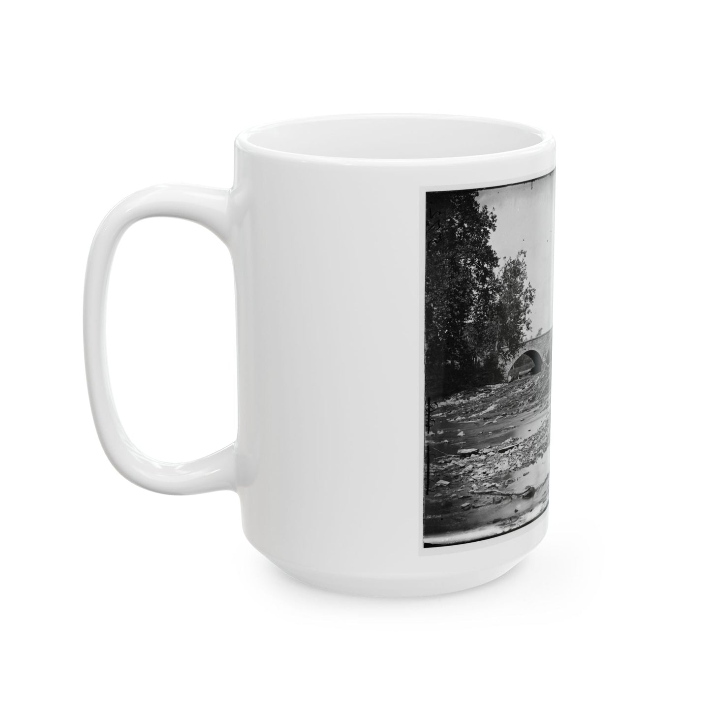 Antietam, Maryland. Antietam Bridge On Sharpsburg And Boonsboro Turnpike (U.S. Civil War) White Coffee Mug