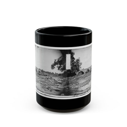 Antietam, Maryland. Antietam Bridge On Sharpsburg And Boonsboro Turnpike(2) (U.S. Civil War) Black Coffee Mug-15oz-The Sticker Space