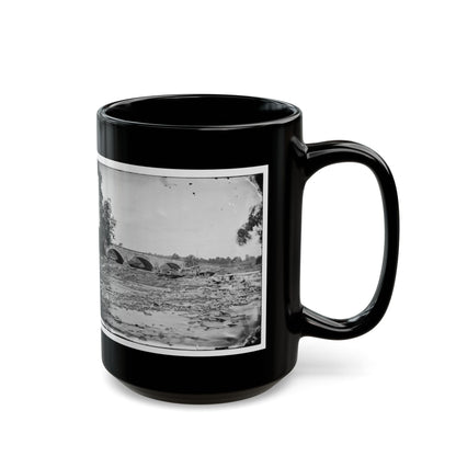 Antietam, Maryland. Antietam Bridge On Sharpsburg And Boonsboro Turnpike(2) (U.S. Civil War) Black Coffee Mug-The Sticker Space