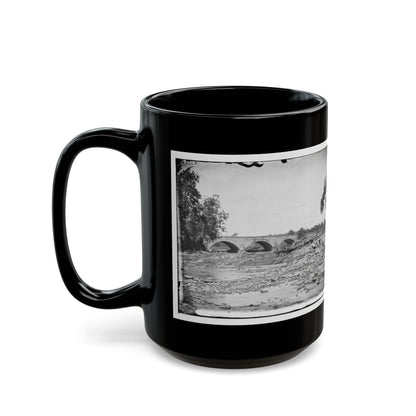 Antietam, Maryland. Antietam Bridge On Sharpsburg And Boonsboro Turnpike(2) (U.S. Civil War) Black Coffee Mug-The Sticker Space