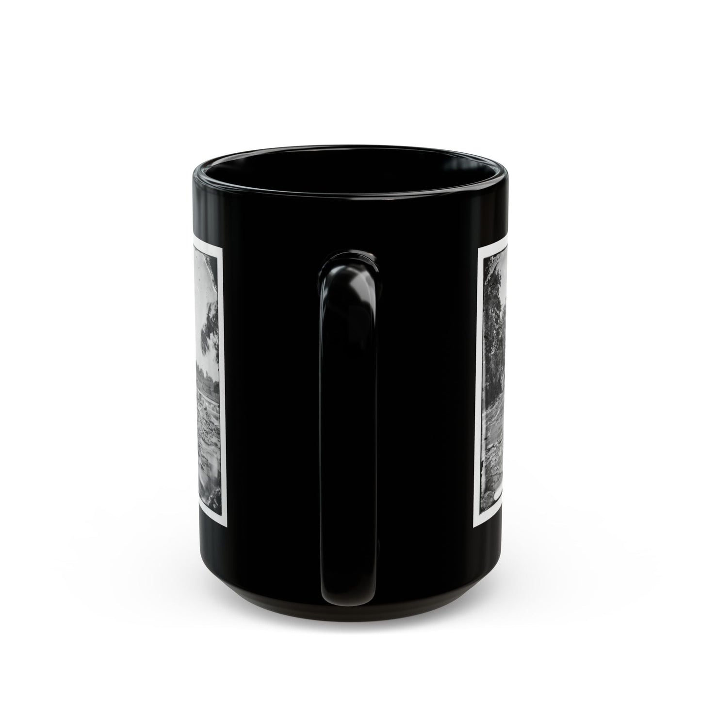 Antietam, Maryland. Antietam Bridge On Sharpsburg And Boonsboro Turnpike(2) (U.S. Civil War) Black Coffee Mug-The Sticker Space