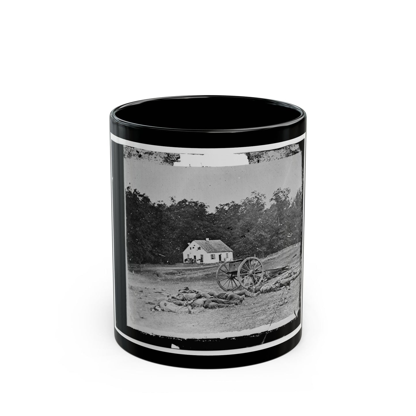 Antietam, Maryland. Bodies In Front Of The Dunker Church (U.S. Civil War) Black Coffee Mug