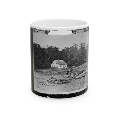 Antietam, Maryland. Bodies In Front Of The Dunker Church (U.S. Civil War) White Coffee Mug