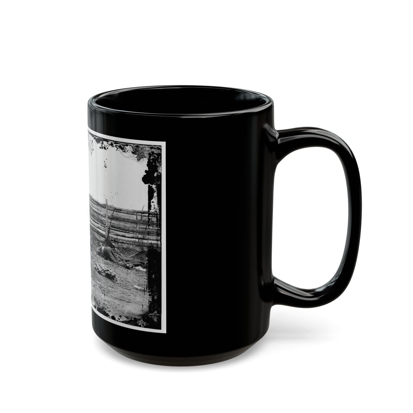 Antietam, Maryland. Bodies Of Confederate Soldiers By Fence On Hagerstown Pike (U.S. Civil War) Black Coffee Mug