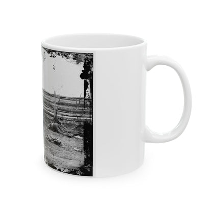 Antietam, Maryland. Bodies Of Confederate Soldiers By Fence On Hagerstown Pike (U.S. Civil War) White Coffee Mug