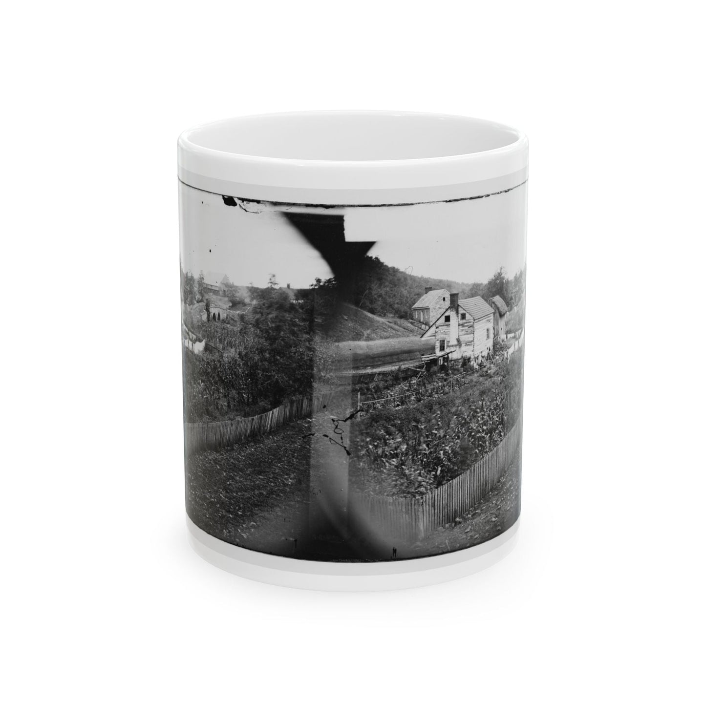 Antietam, Maryland. Bridge Across The Antietam. Northeast View (U.S. Civil War) White Coffee Mug