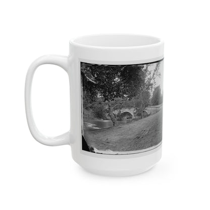 Antietam, Maryland. Burnside Bridge Across The Antietam (U.S. Civil War) White Coffee Mug