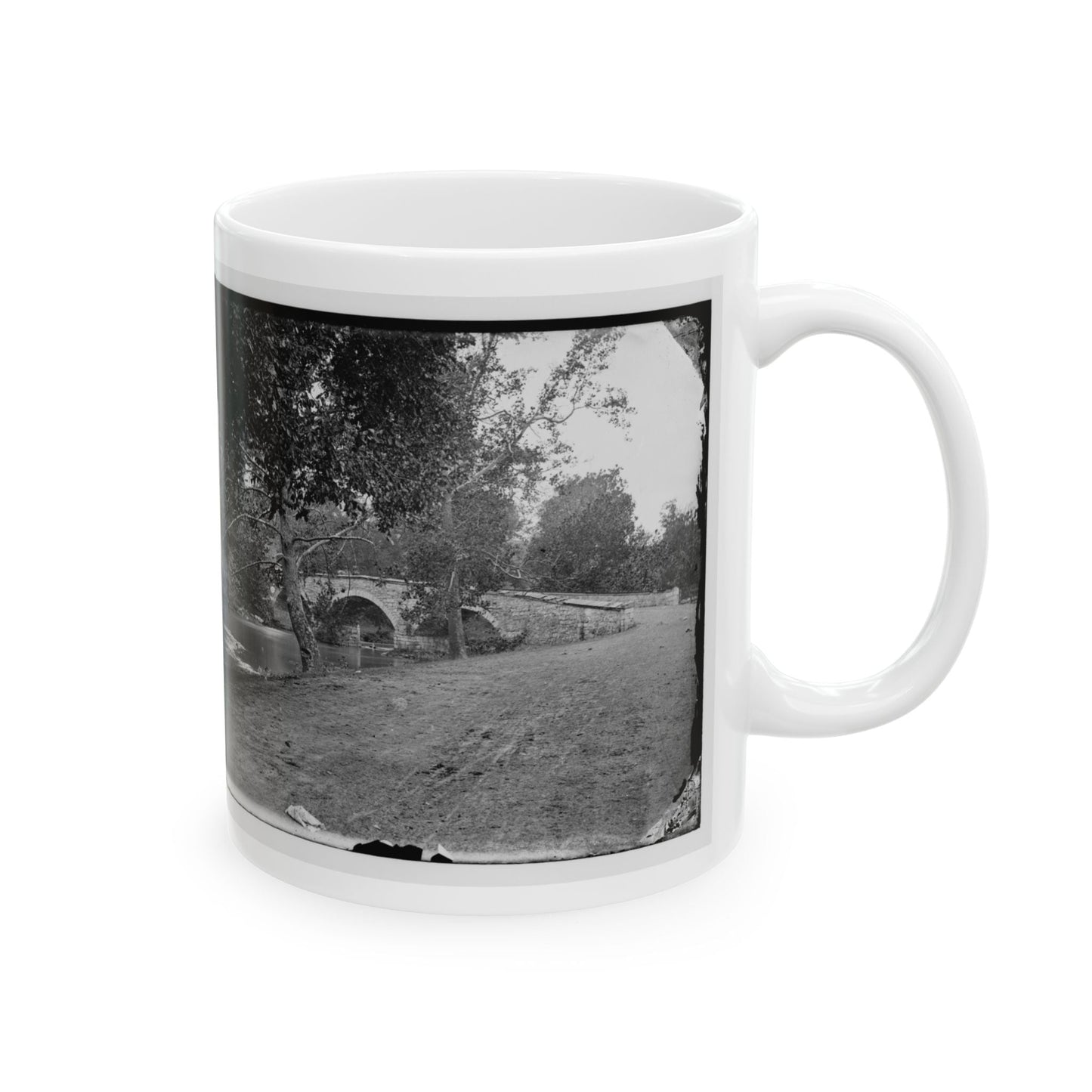 Antietam, Maryland. Burnside Bridge Across The Antietam (U.S. Civil War) White Coffee Mug