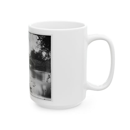 Antietam, Maryland. Burnside Bridge Across The Antietam. Southwest View (U.S. Civil War) White Coffee Mug