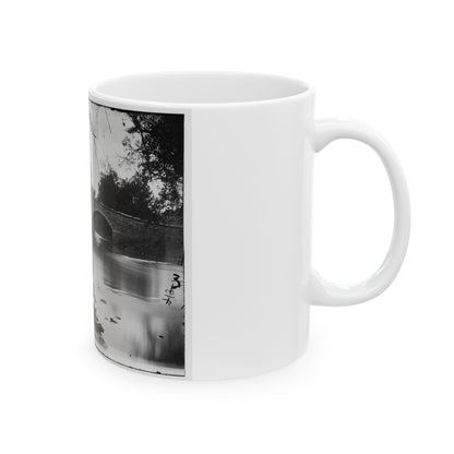 Antietam, Maryland. Burnside Bridge Across The Antietam. Southwest View (U.S. Civil War) White Coffee Mug