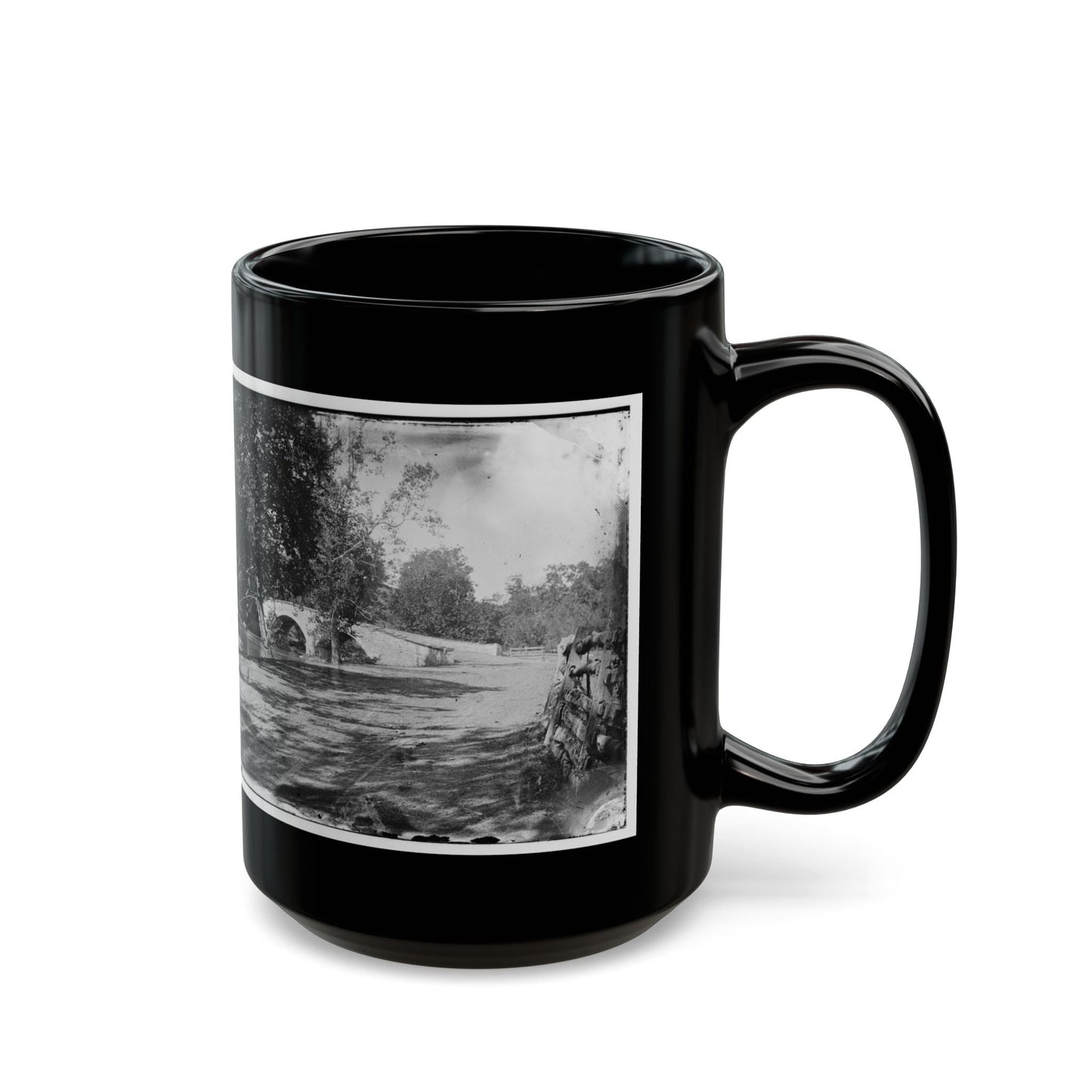 Antietam, Maryland. Burnside Bridge From The Southeast (U.S. Civil War) Black Coffee Mug