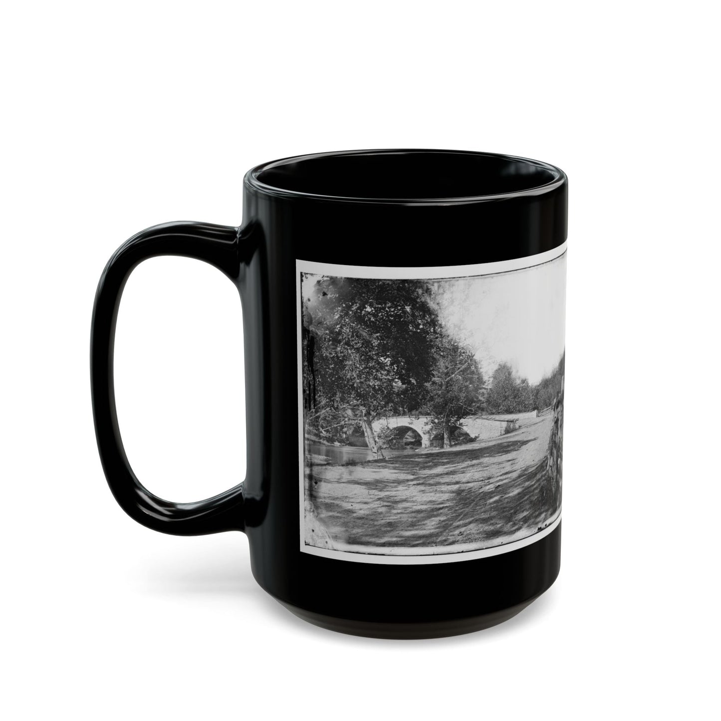 Antietam, Maryland. Burnside Bridge From The Southeast (U.S. Civil War) Black Coffee Mug