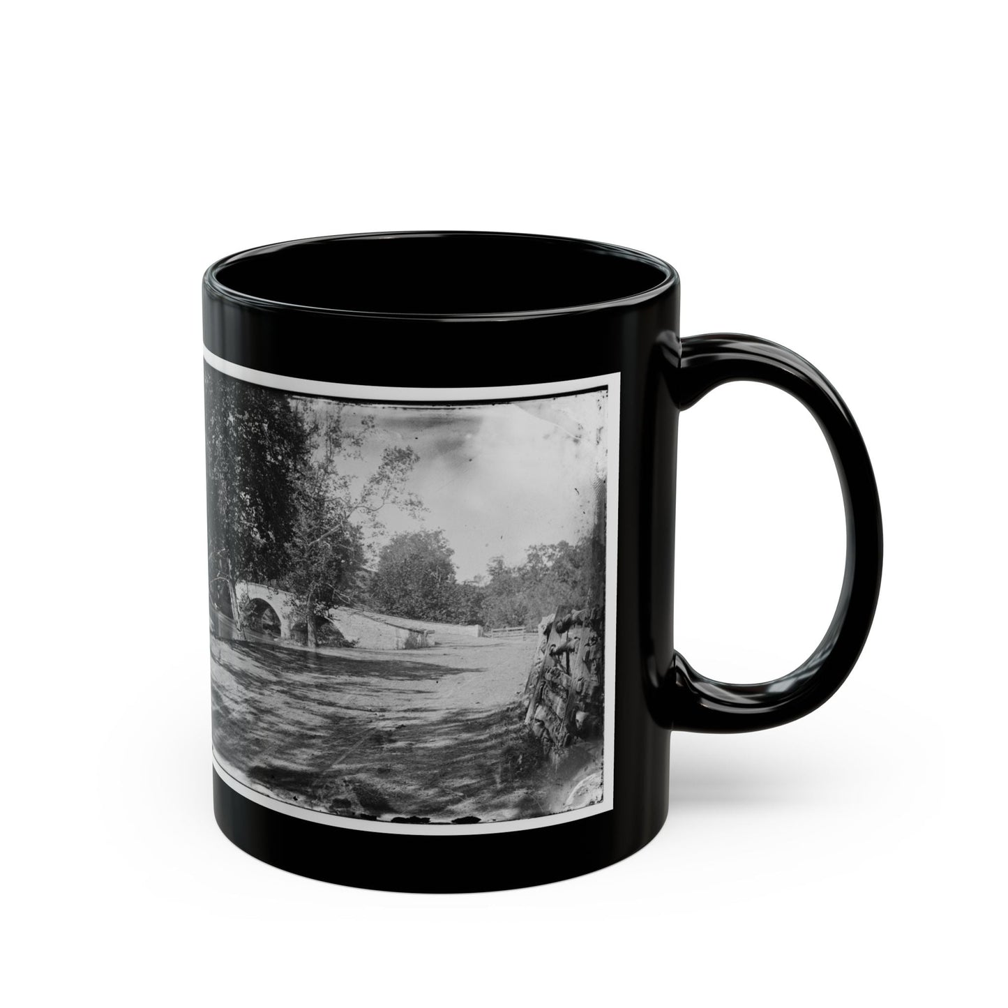 Antietam, Maryland. Burnside Bridge From The Southeast (U.S. Civil War) Black Coffee Mug