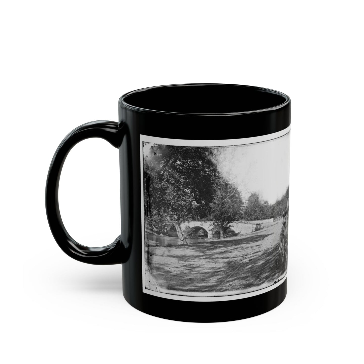 Antietam, Maryland. Burnside Bridge From The Southeast (U.S. Civil War) Black Coffee Mug