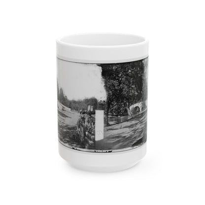 Antietam, Maryland. Burnside Bridge From The Southeast (U.S. Civil War) White Coffee Mug