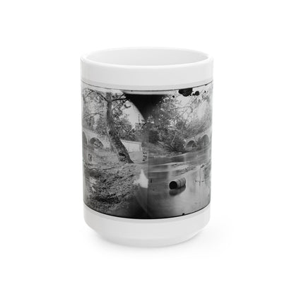 Antietam, Maryland. Burnside Bridge, Looking Up Stream (U.S. Civil War) White Coffee Mug