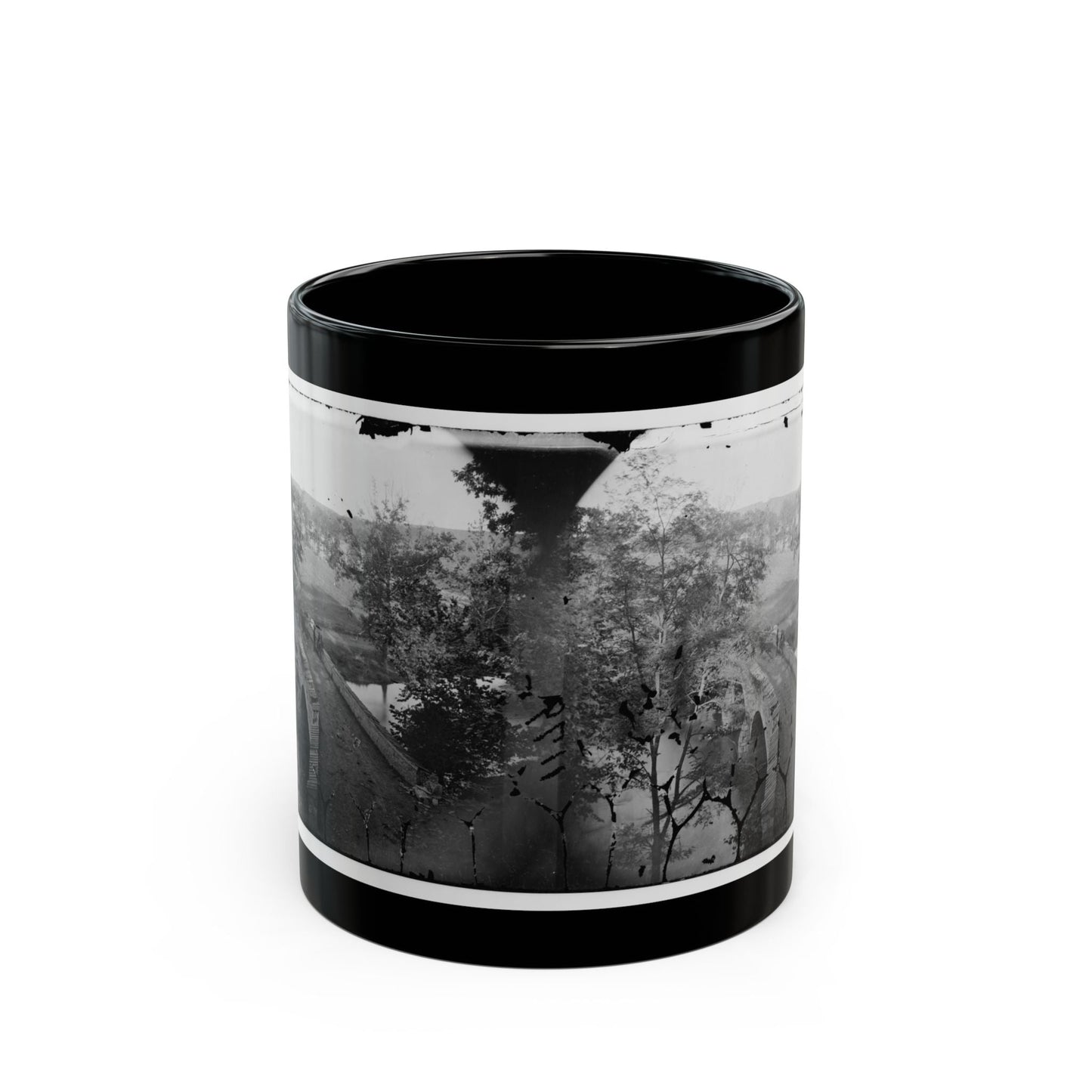 Antietam, Maryland. Burnside Bridge. Photographed From A Tree (U.S. Civil War) Black Coffee Mug