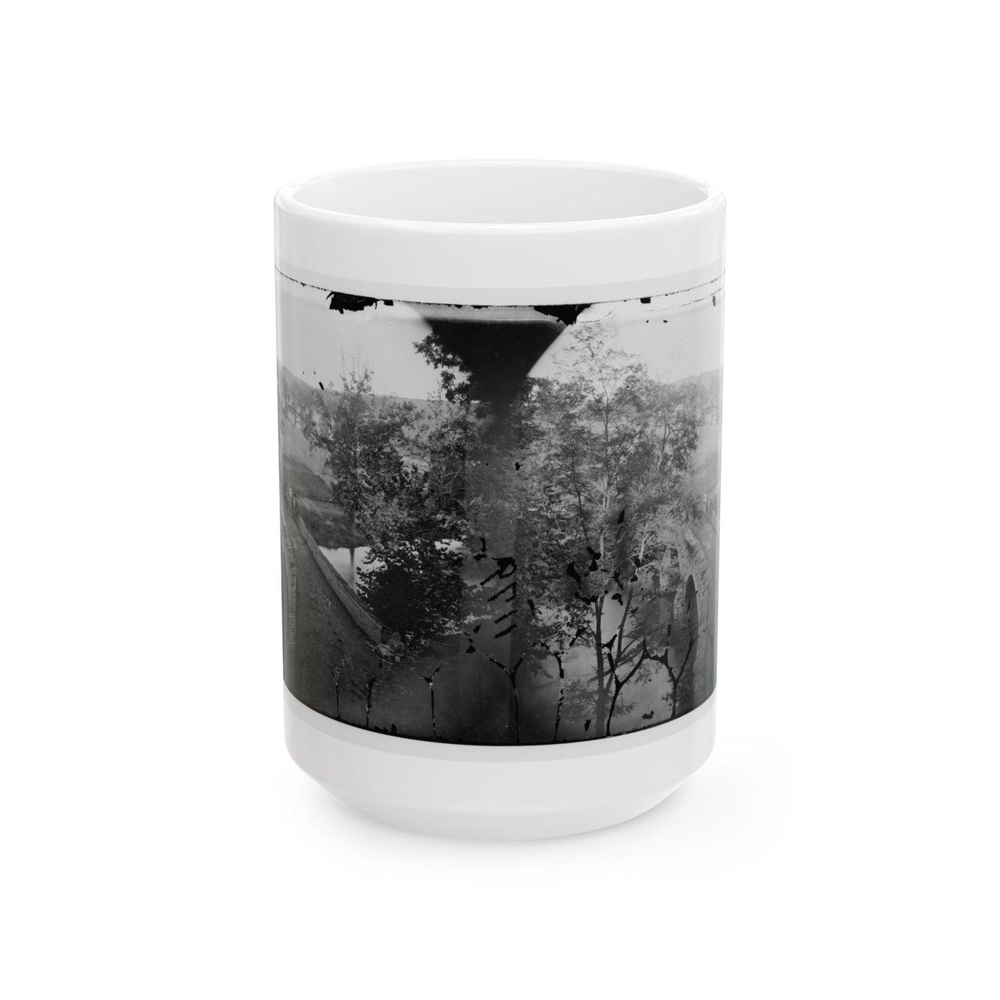 Antietam, Maryland. Burnside Bridge. Photographed From A Tree (U.S. Civil War) White Coffee Mug