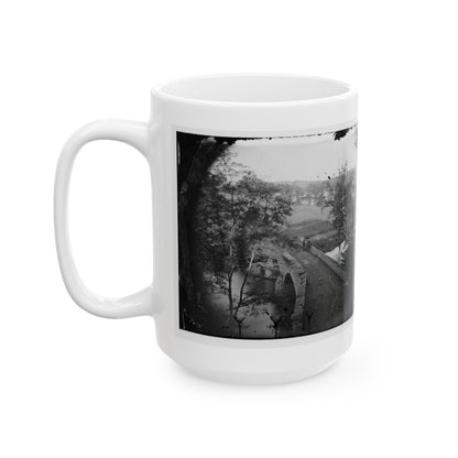 Antietam, Maryland. Burnside Bridge. Photographed From A Tree (U.S. Civil War) White Coffee Mug