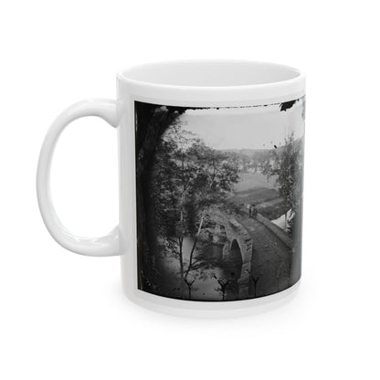 Antietam, Maryland. Burnside Bridge. Photographed From A Tree (U.S. Civil War) White Coffee Mug