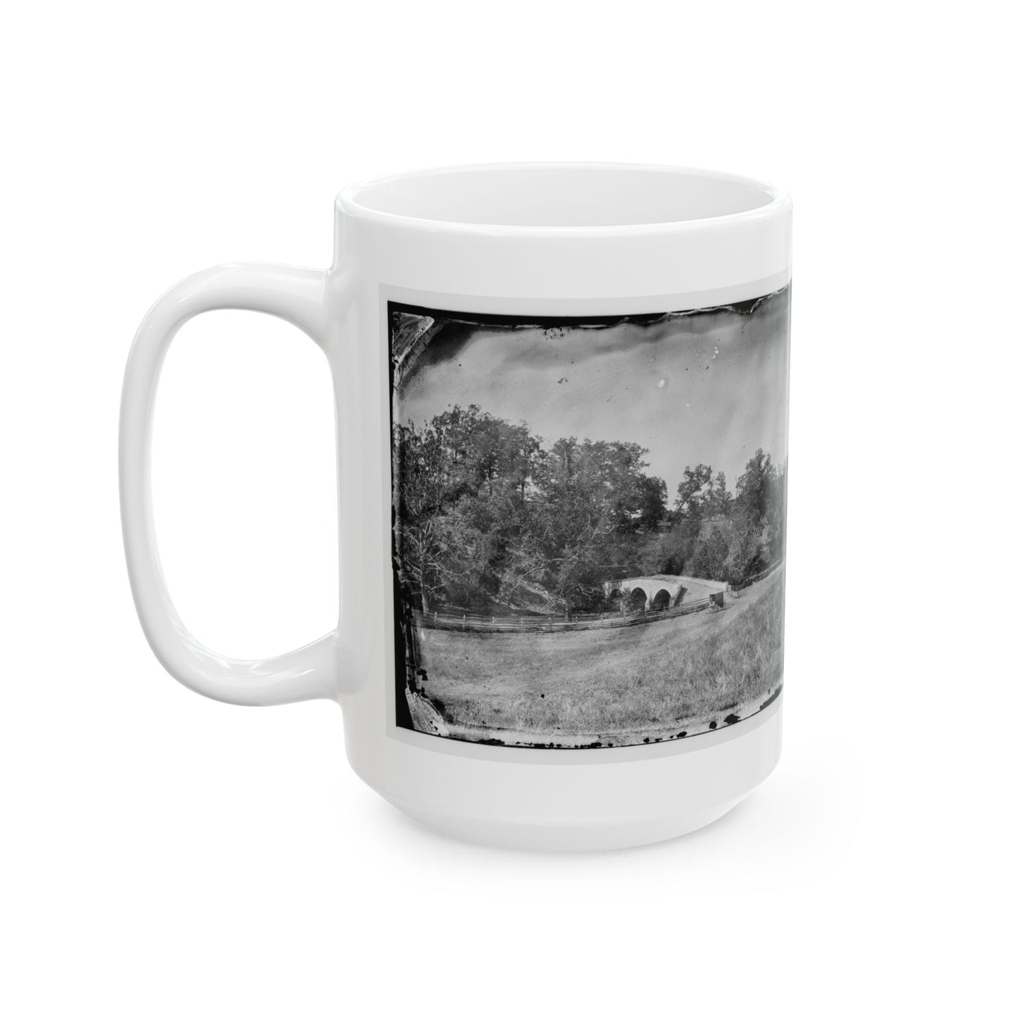 Antietam, Maryland. Burnside Bridge. Southeastern View (U.S. Civil War) White Coffee Mug