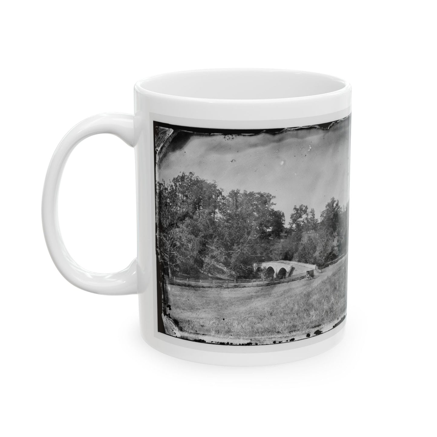 Antietam, Maryland. Burnside Bridge. Southeastern View (U.S. Civil War) White Coffee Mug