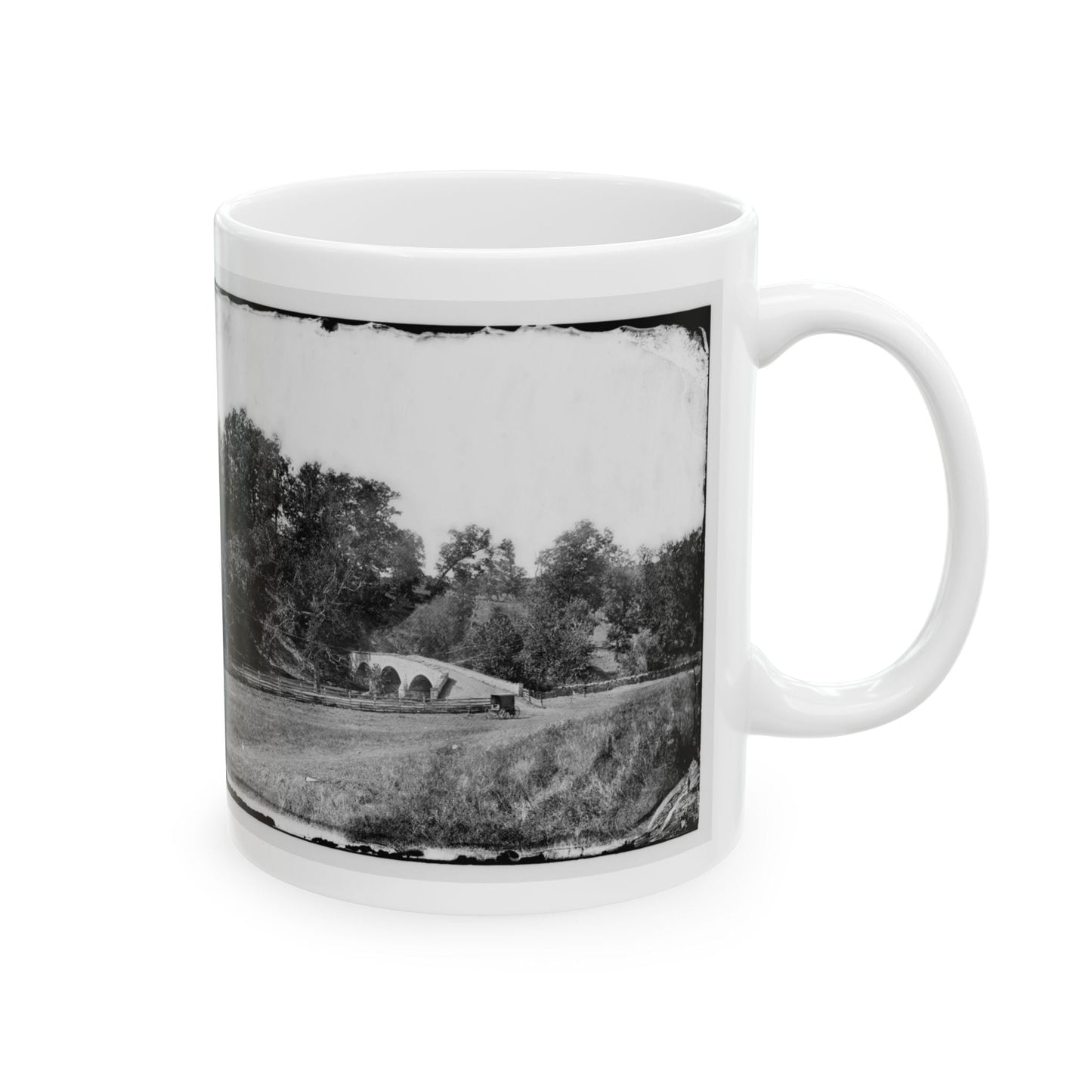 Antietam, Maryland. Burnside Bridge. Southeastern View (U.S. Civil War) White Coffee Mug