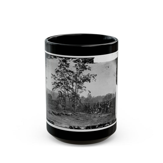 Antietam, Maryland. Burying The Dead Confederate Soldiers (U.S. Civil War) Black Coffee Mug