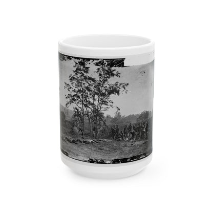 Antietam, Maryland. Burying The Dead Confederate Soldiers (U.S. Civil War) White Coffee Mug