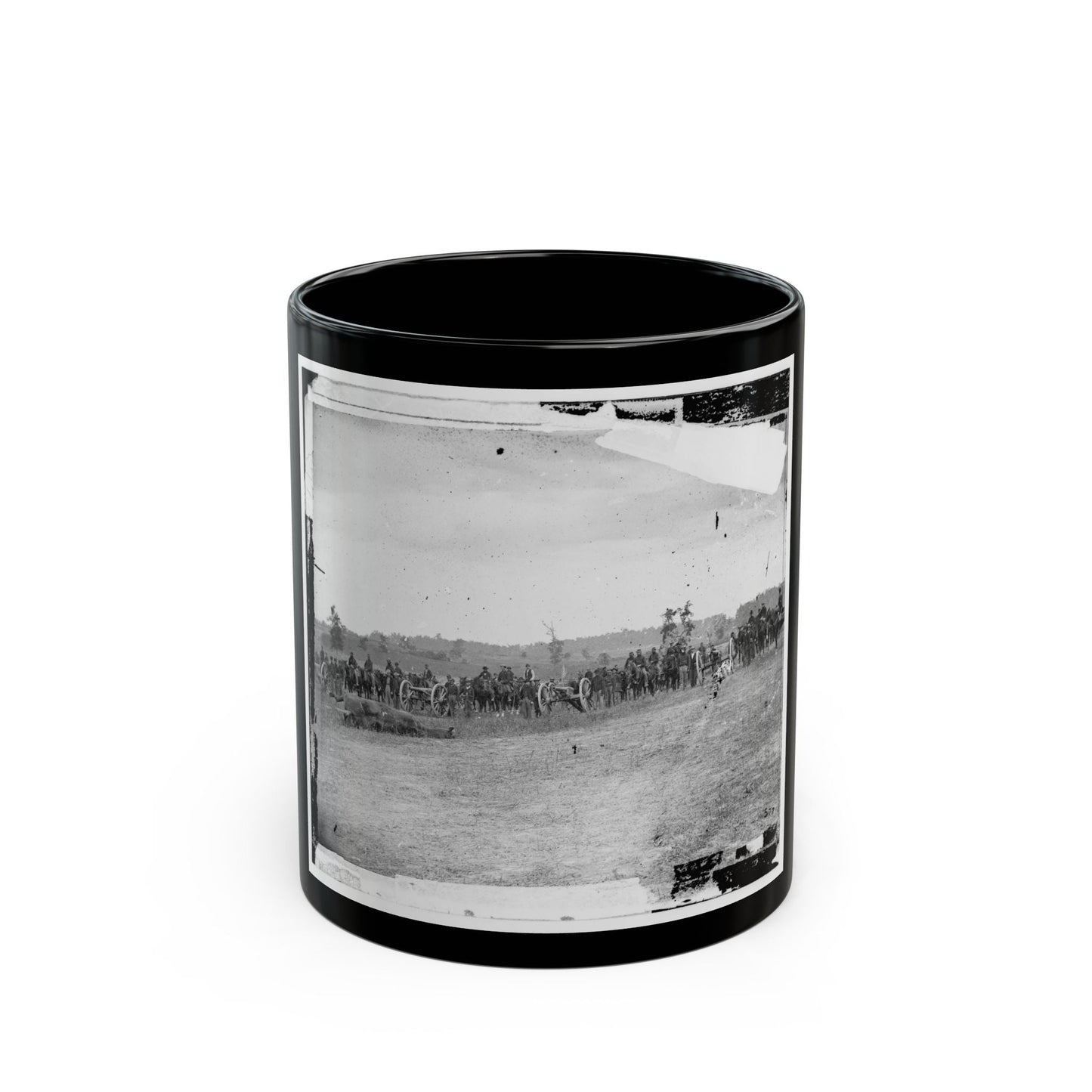 Antietam, Maryland. Captain J.M. Knap's Penn. Independent Battery  E  Light Artillery (U.S. Civil War) Black Coffee Mug