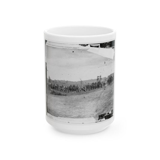 Antietam, Maryland. Captain J.M. Knap's Penn. Independent Battery  E  Light Artillery (U.S. Civil War) White Coffee Mug