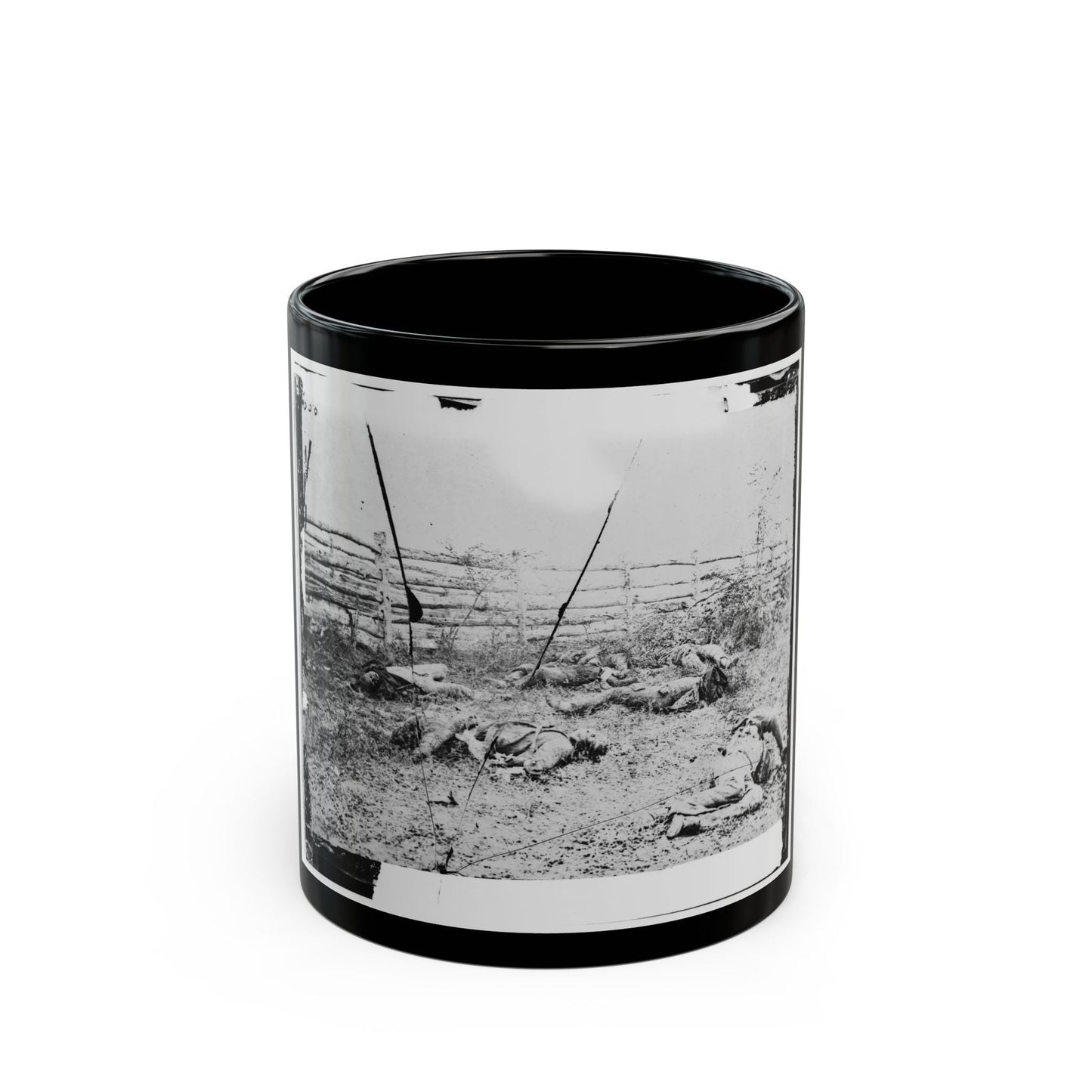 Antietam, Maryland. Confederate Soldiers As They Fell Inside The Fence On The Hagerstown Road (U.S. Civil War) Black Coffee Mug