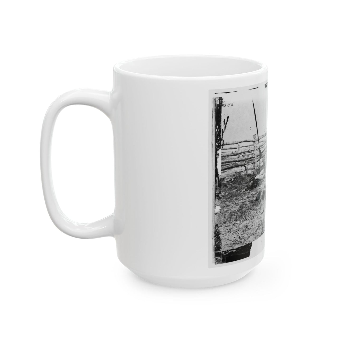 Antietam, Maryland. Confederate Soldiers As They Fell Inside The Fence On The Hagerstown Road (U.S. Civil War) White Coffee Mug