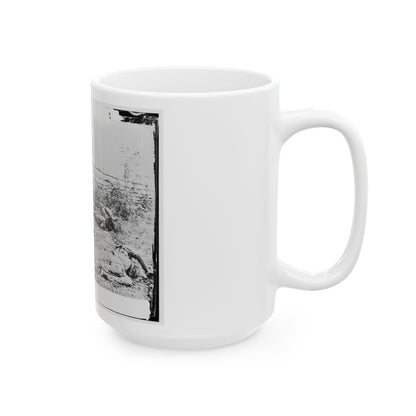 Antietam, Maryland. Confederate Soldiers As They Fell Inside The Fence On The Hagerstown Road (U.S. Civil War) White Coffee Mug