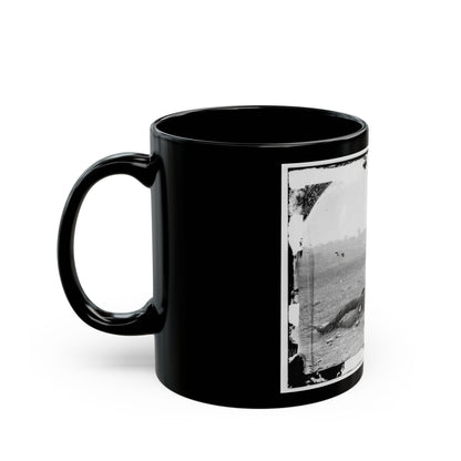 Antietam, Maryland. Confederate Soldiers As They Fell Near The Burnside Bridge (U.S. Civil War) Black Coffee Mug